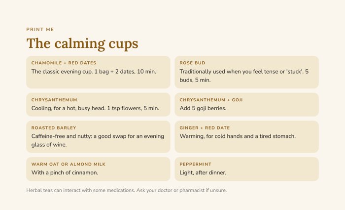 The calming cups guide